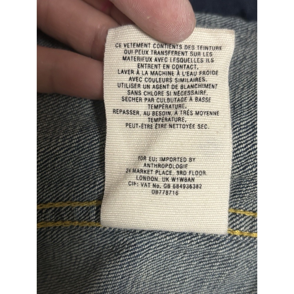 Anthropologie Pilcro & The Letterpress Classic Denim Jean Jacket Women's Small - Picture 11 of 14